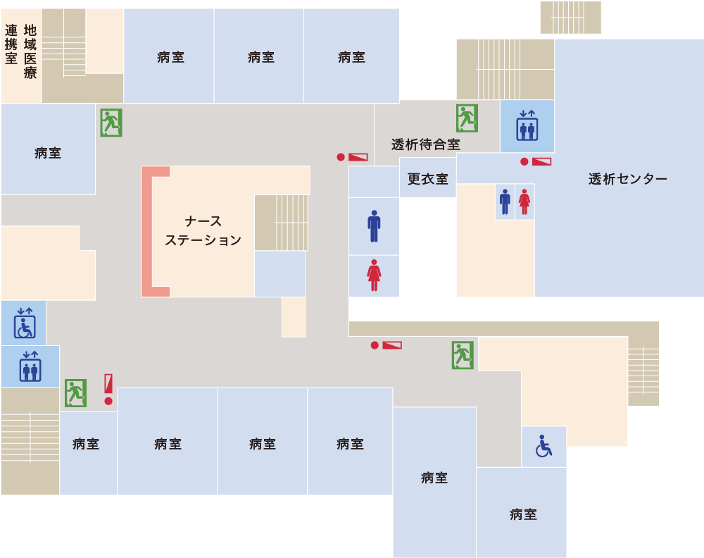 金町中央病院2階案内図