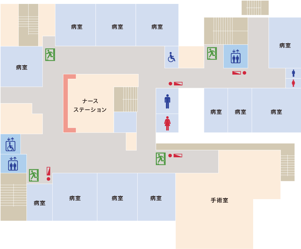 金町中央病院3階案内図