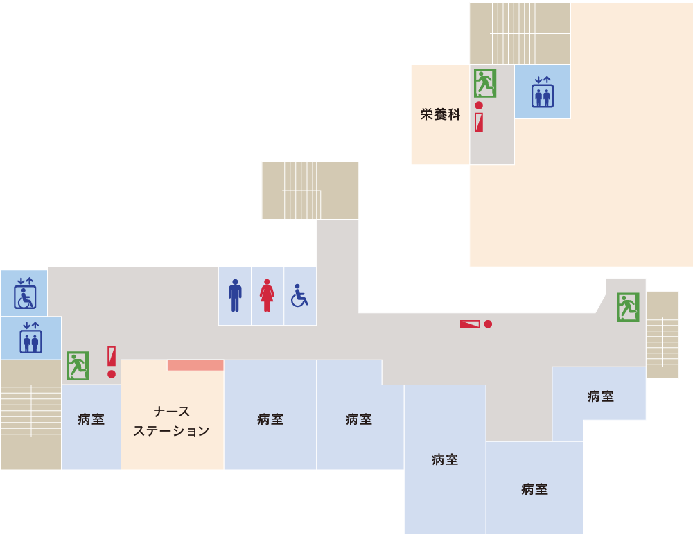 金町中央病院4階案内図